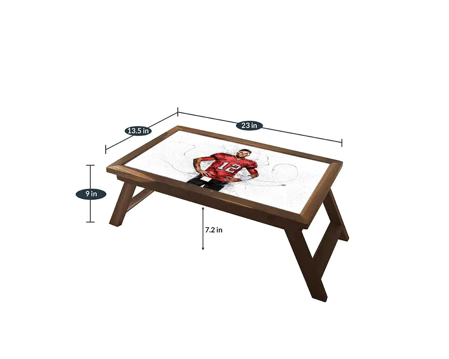 Tom Brady Splash Effect Coffee and Laptop Table 