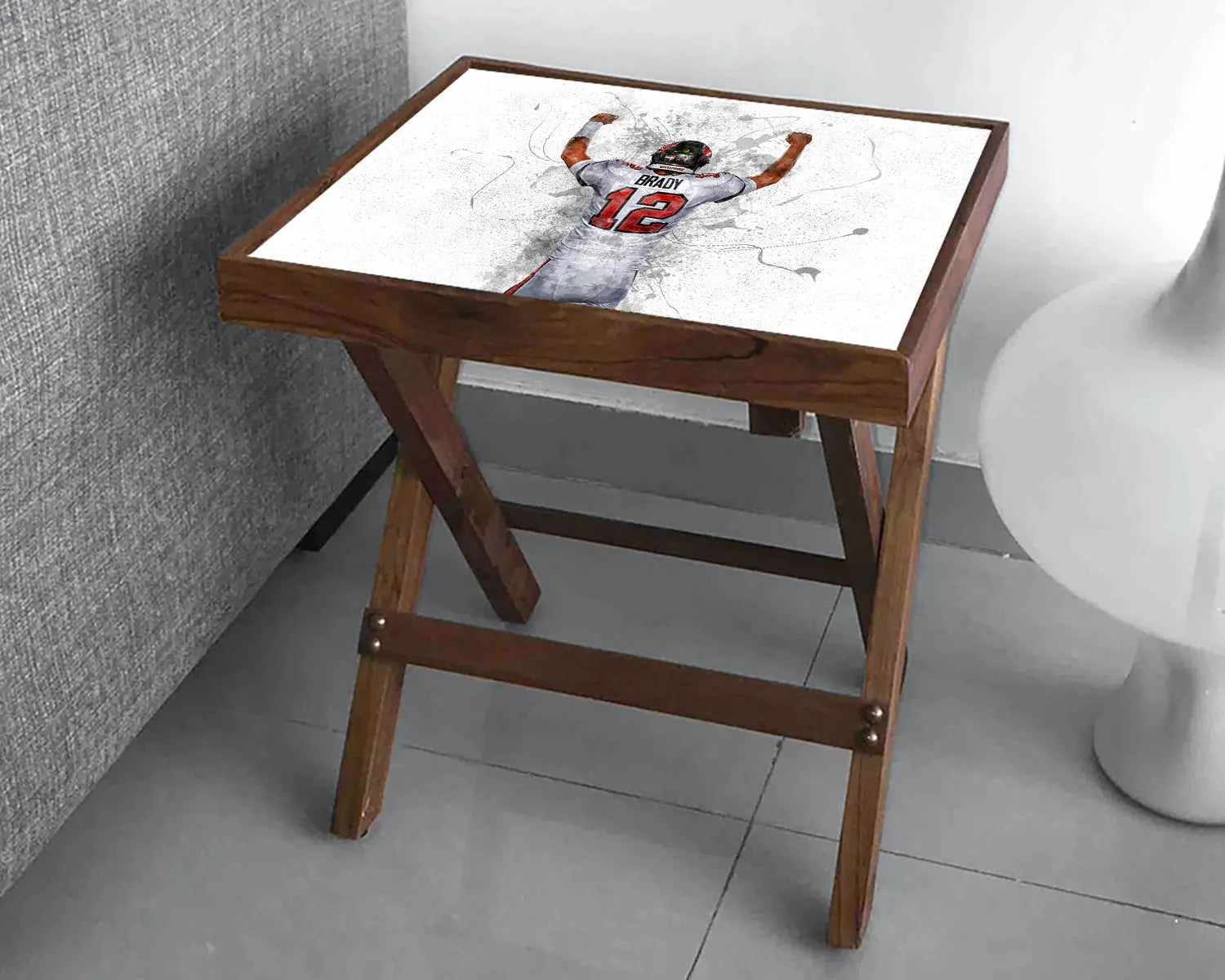 Tom Brady Splash Effect Coffee and Laptop Table 
