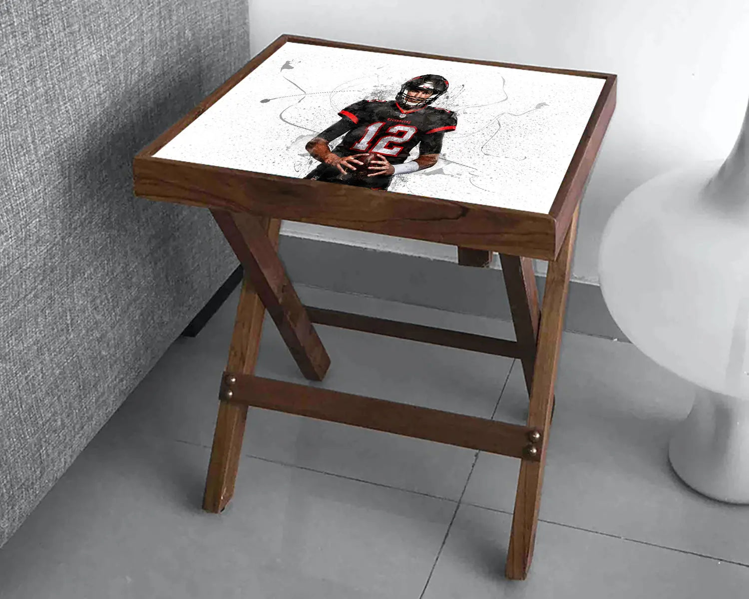 Tom Brady Splash Effect Coffee and Laptop Table 