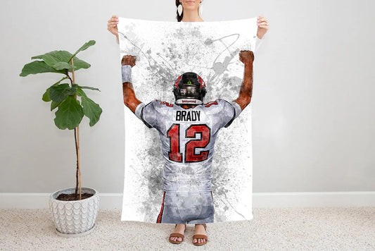 Tom Brady Splash Effect Fleece Blanket