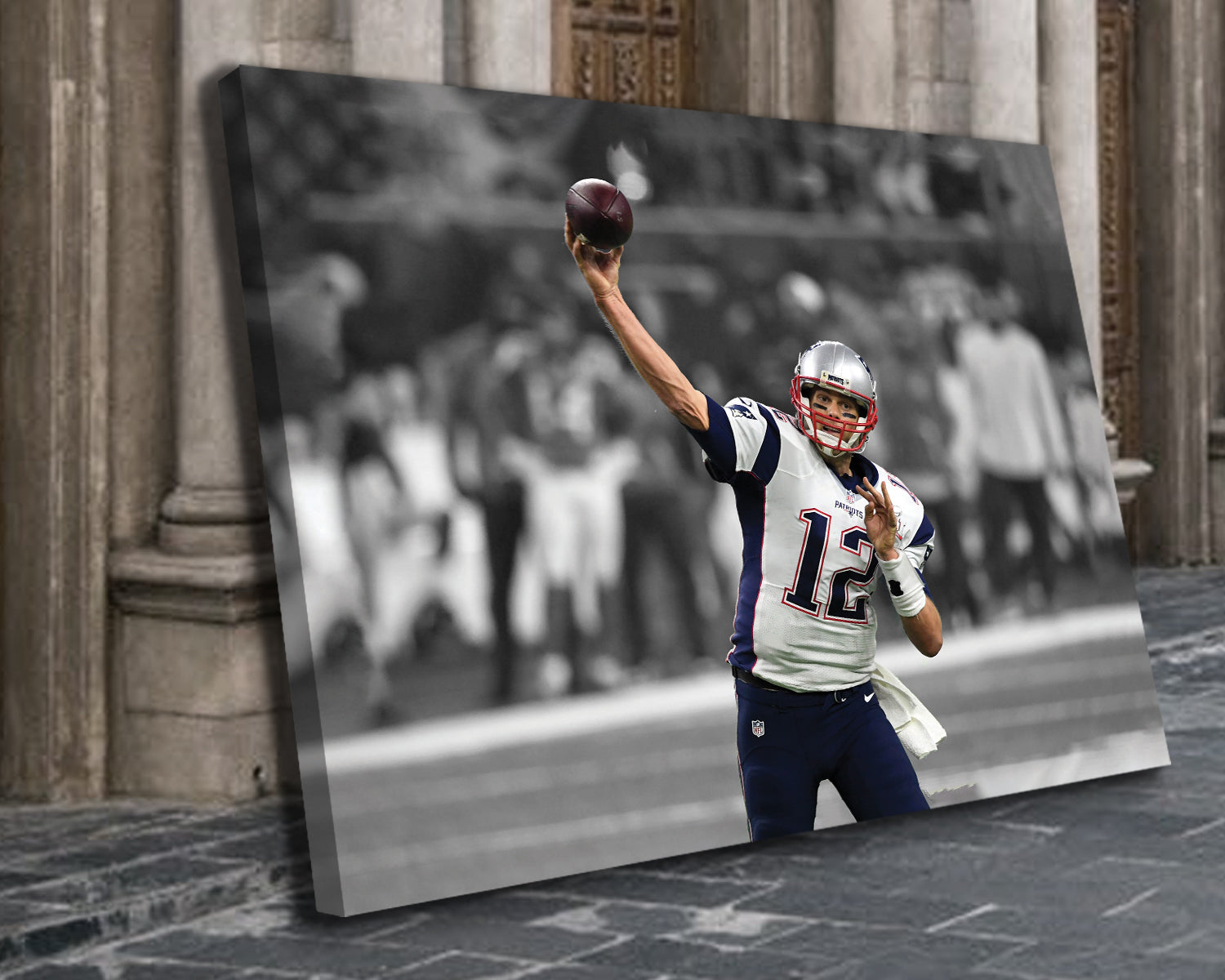 Tom Brady Black & White Canvas Art – My Idea Sports Canvas