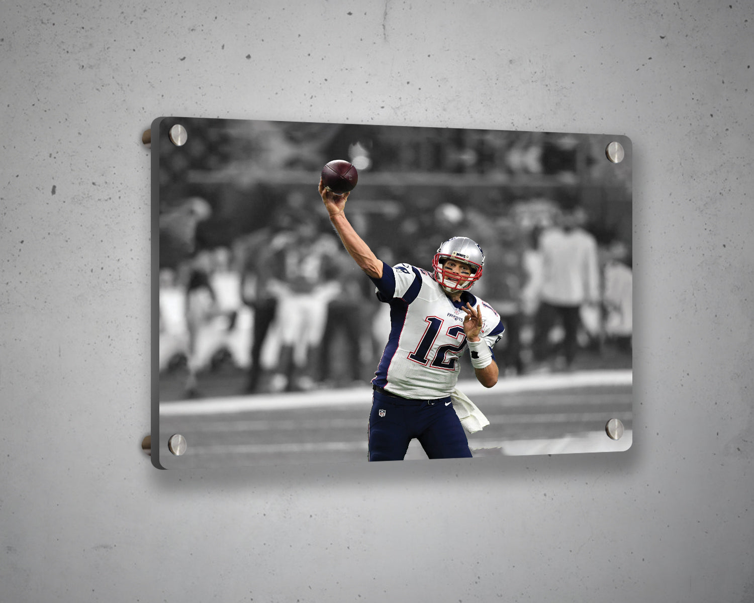 Tom Brady Black & White Canvas Art 