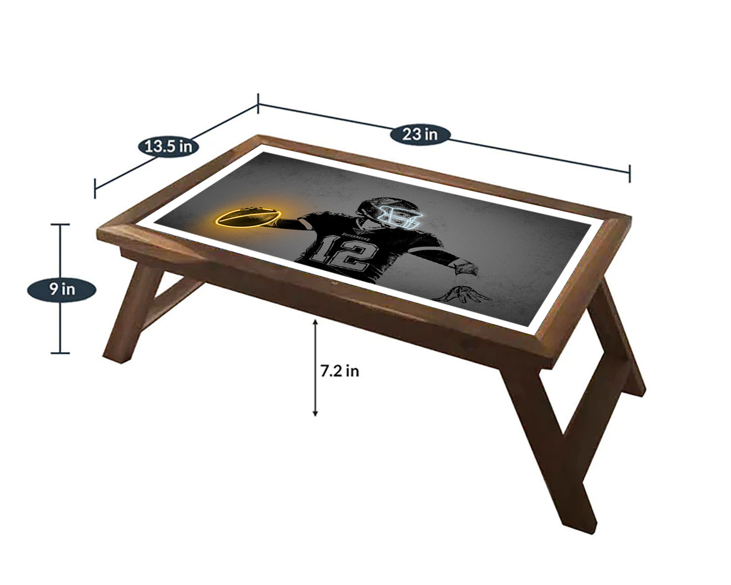 Tom Brady Neon Effect Coffee and Laptop Table 