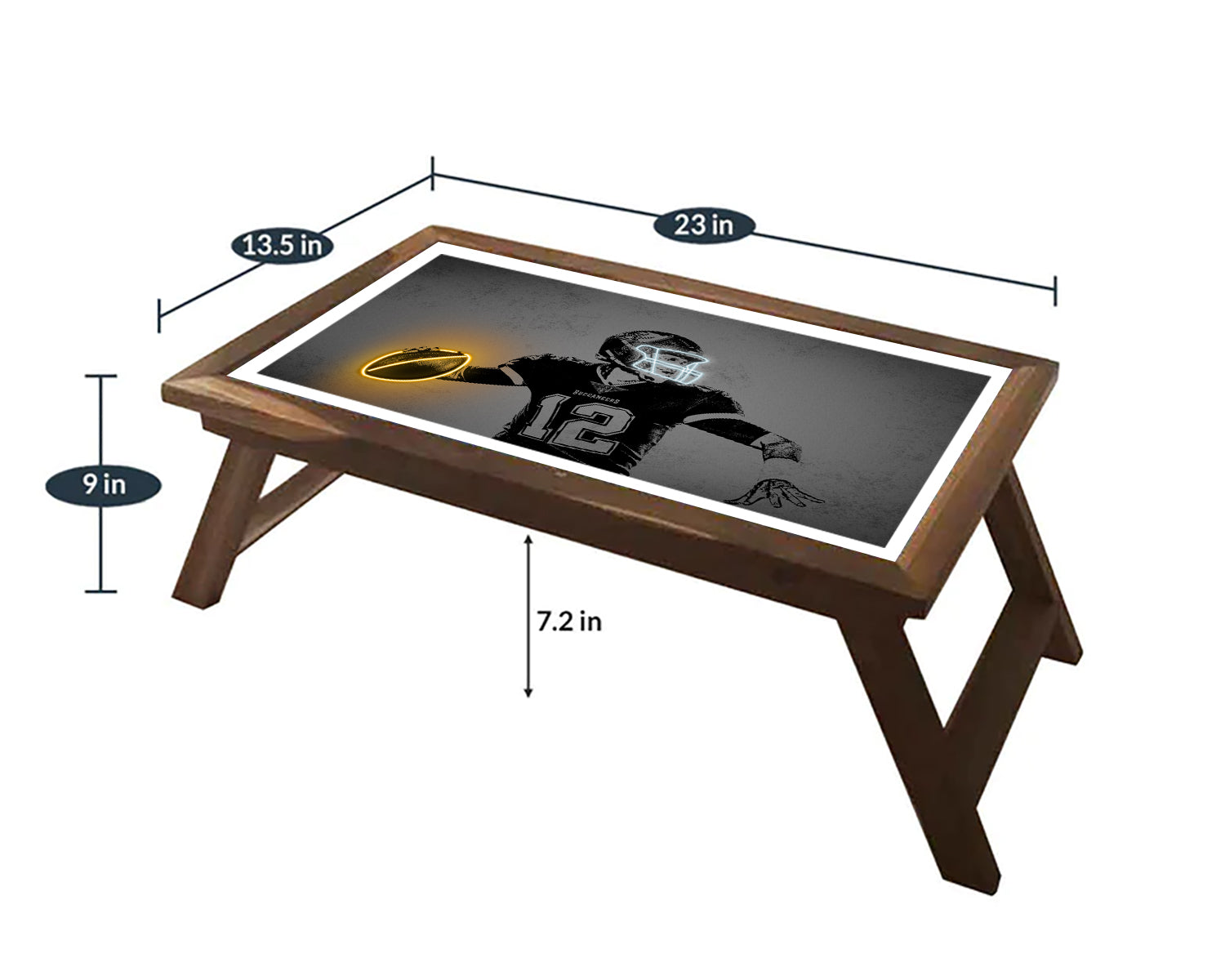 Tom Brady Neon Effect Coffee and Laptop Table 