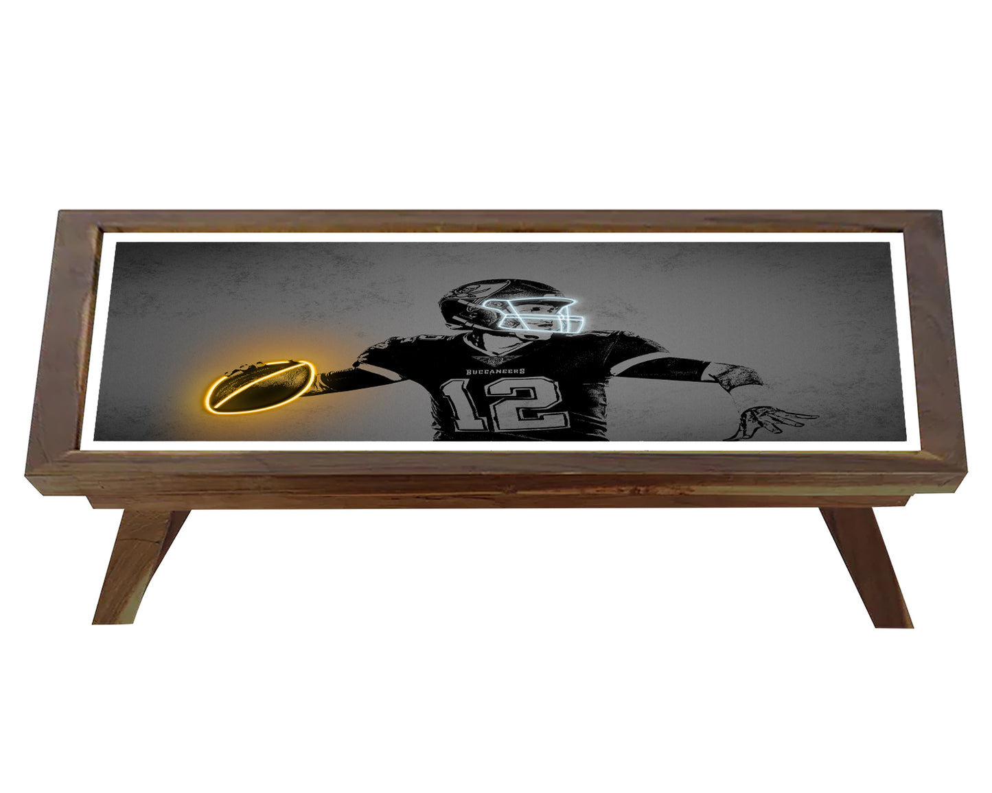 Tom Brady Neon Effect Coffee and Laptop Table 