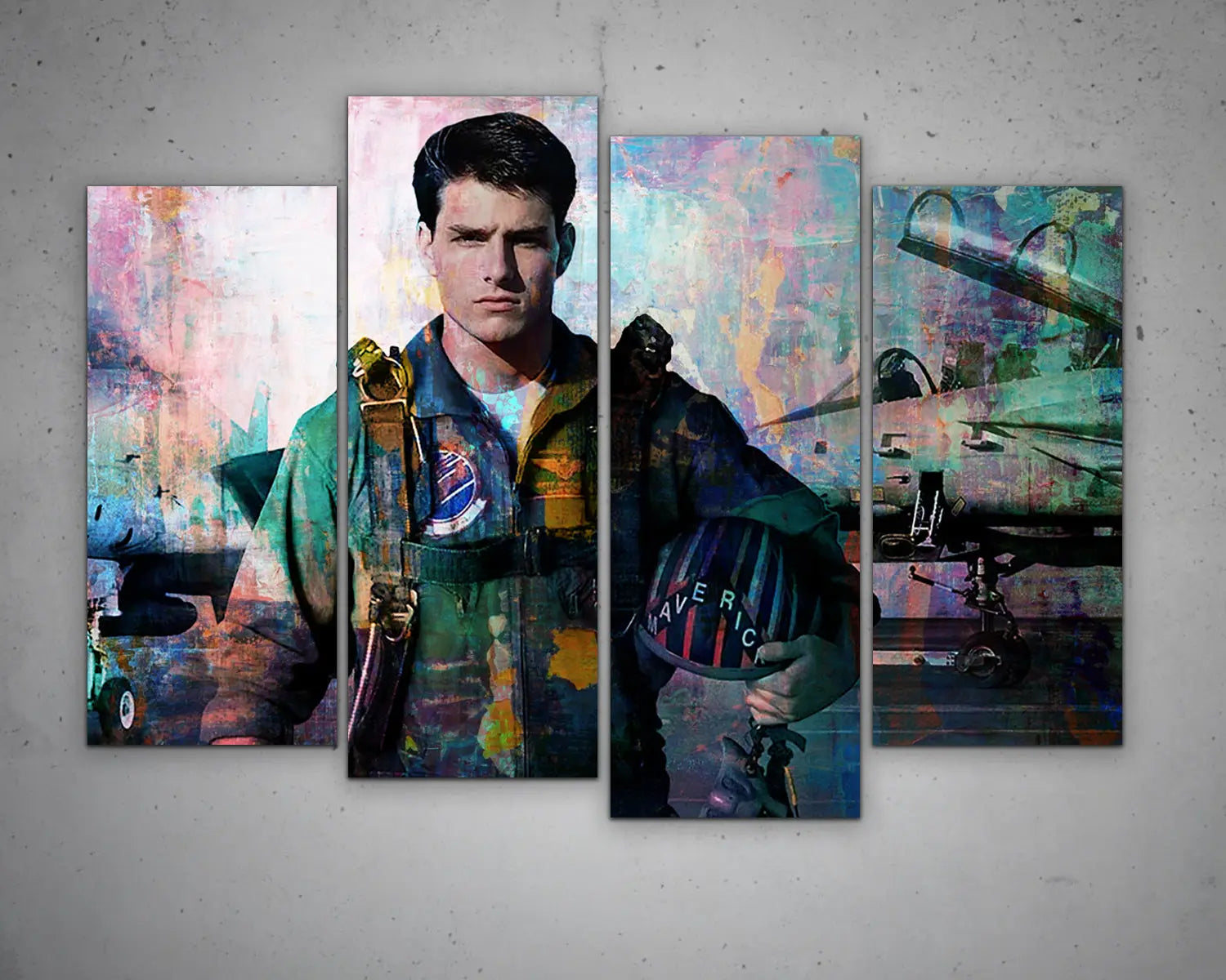 Top Gun Multicolour Wall Art 