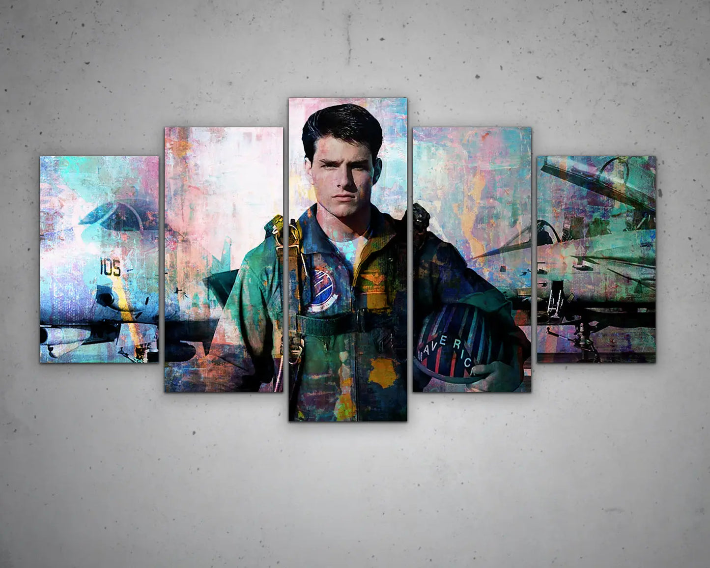 Top Gun Multicolour Wall Art 