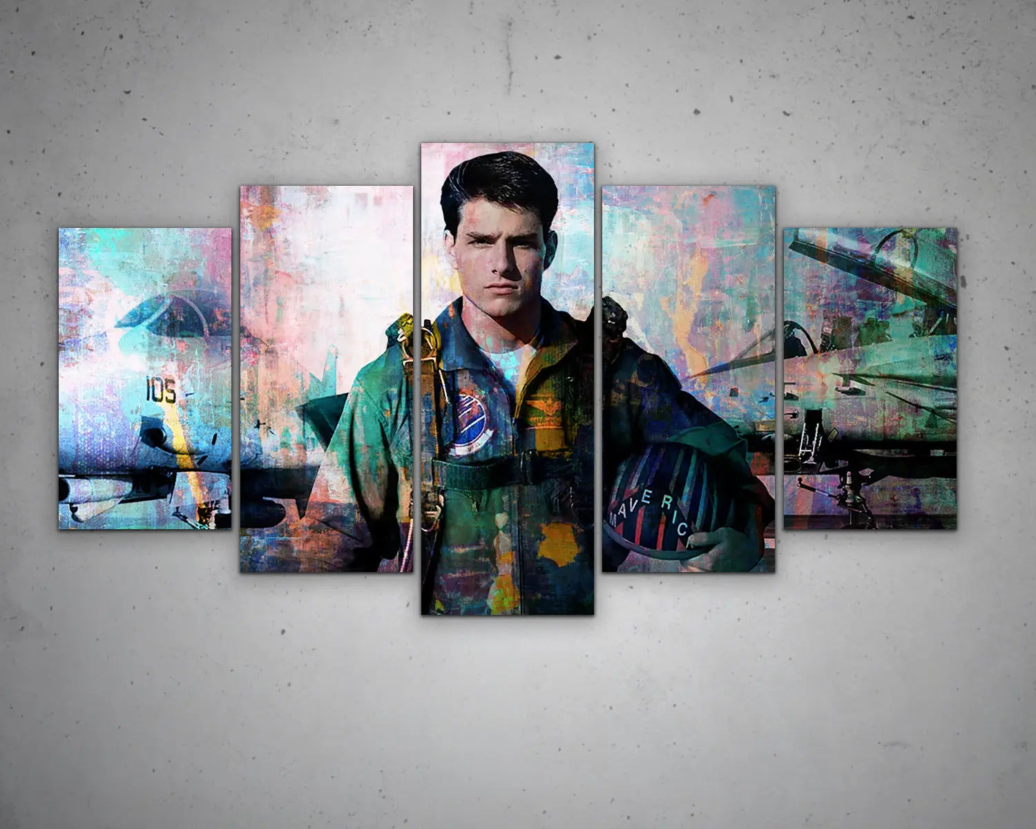 Top Gun Multicolour Wall Art 