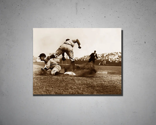 Ty Cobb Black & White Canvas Art 