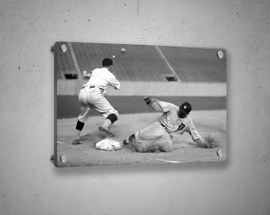 Ty Cobb Black & White Canvas Art 