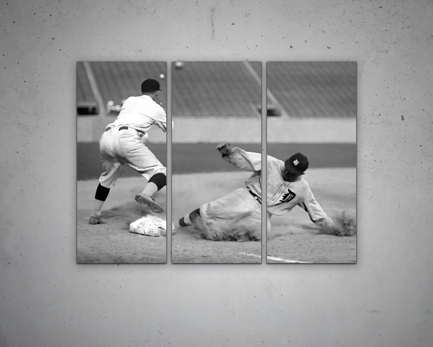 Ty Cobb Black & White Canvas Art 