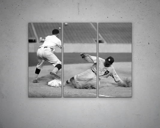 Ty Cobb Black & White Canvas Art 