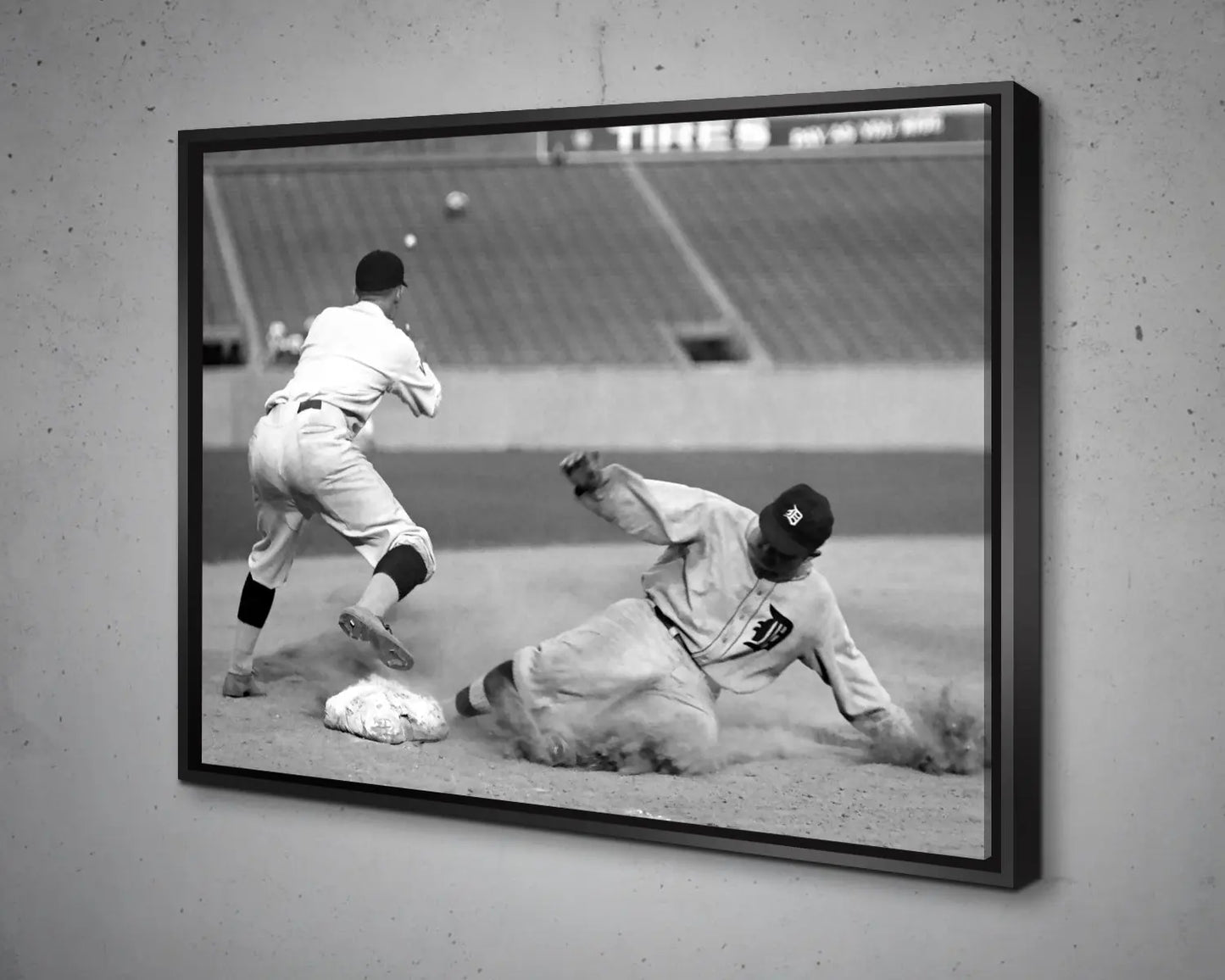 Ty Cobb Black & White Canvas Art 