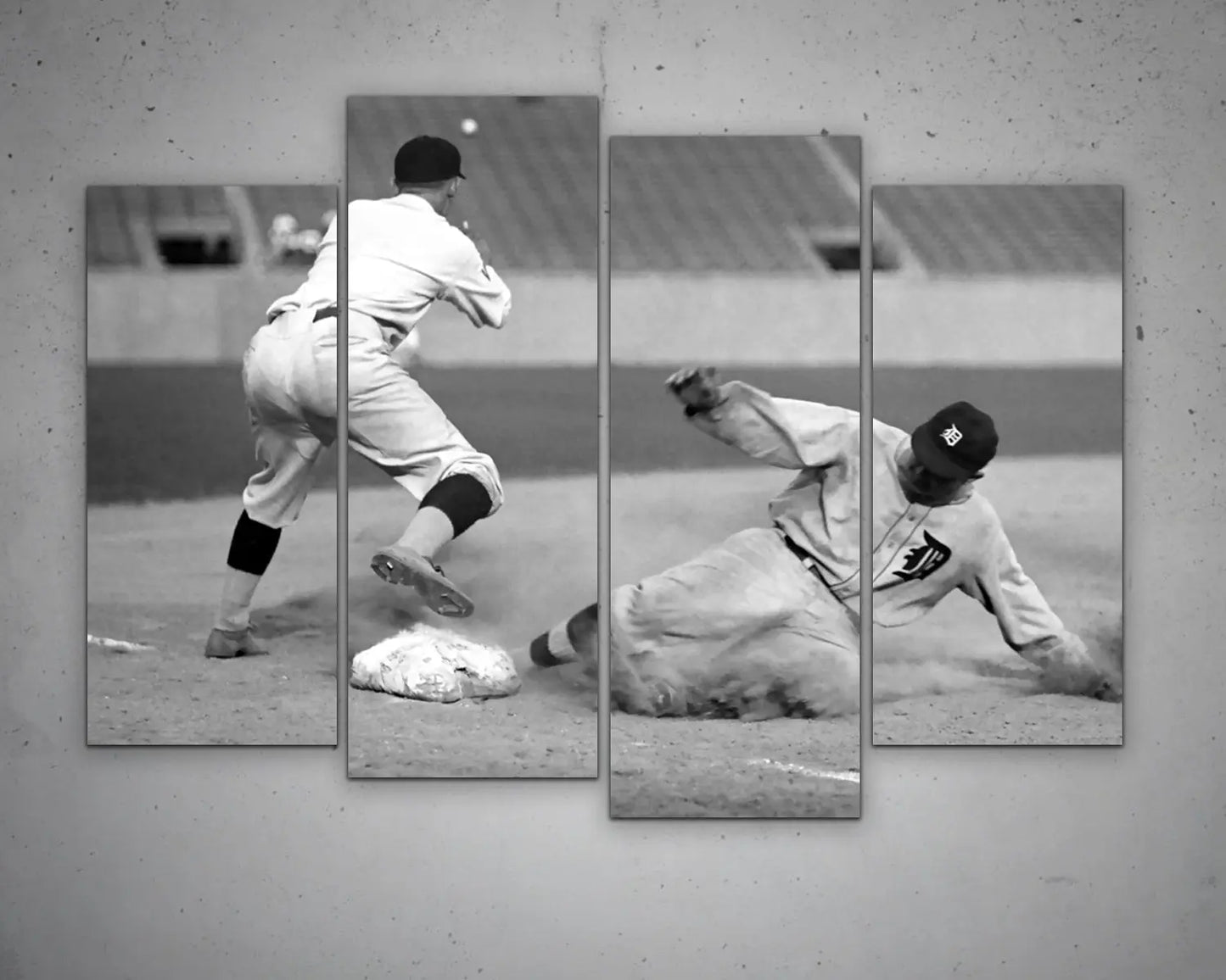 Ty Cobb Black & White Canvas Art 