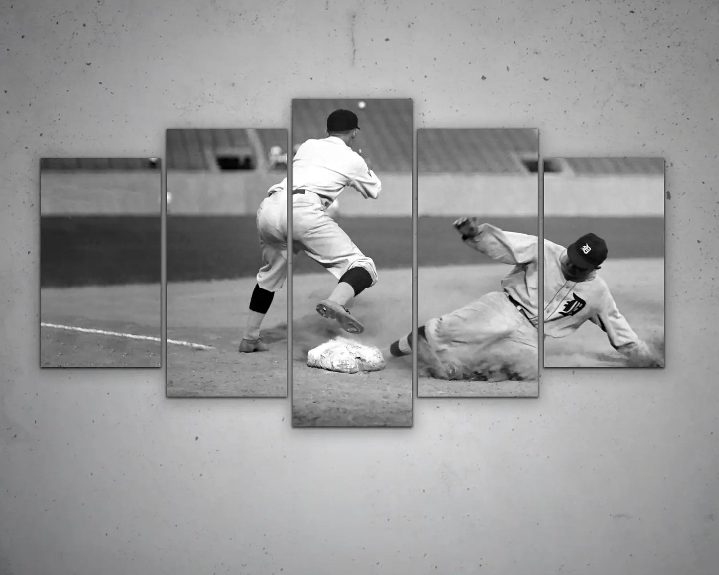 Ty Cobb Black & White Canvas Art 