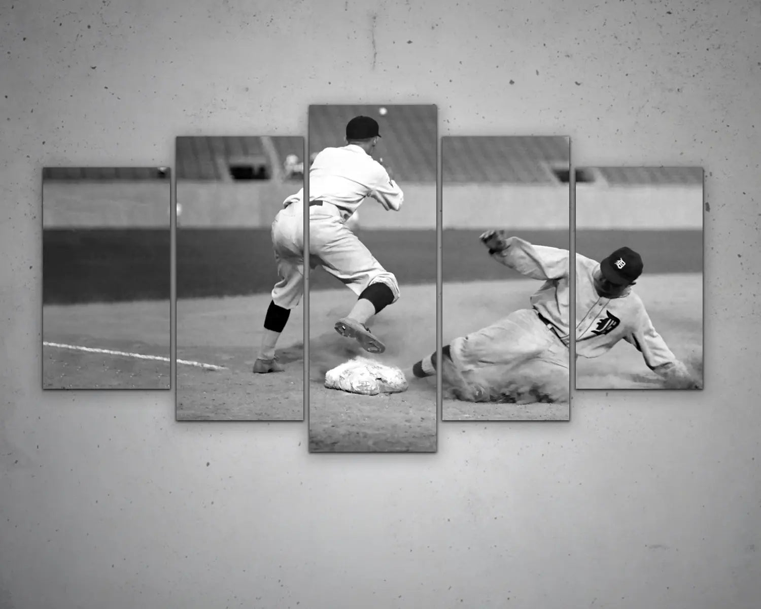 Ty Cobb Black & White Canvas Art 