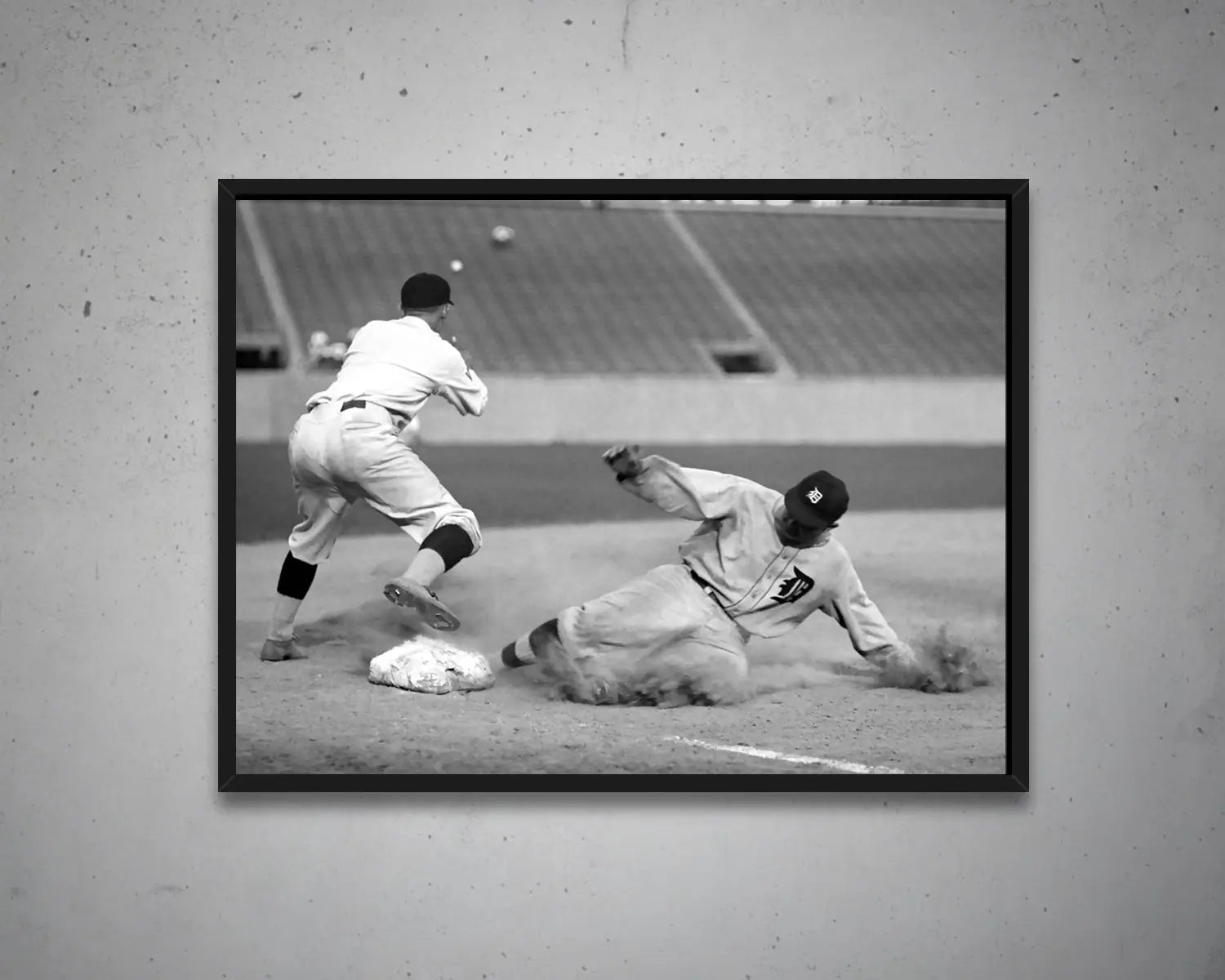Ty Cobb Black & White Canvas Art 