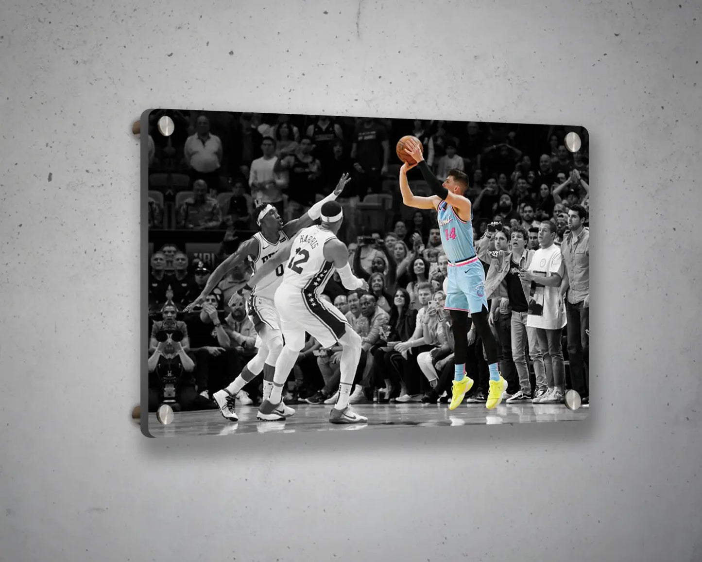 Tyler Herro Black & White Canvas Art 
