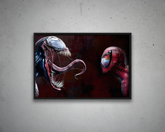 Venom Vs. Spiderman Multicolour Wall Art 