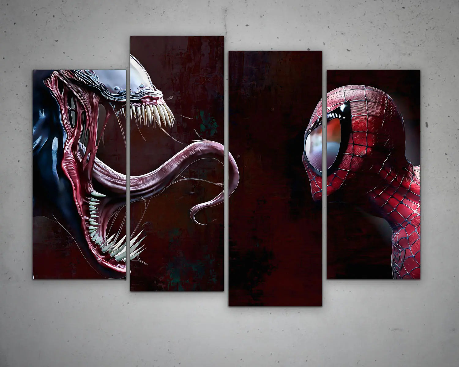 Venom Vs. Spiderman Multicolour Wall Art 