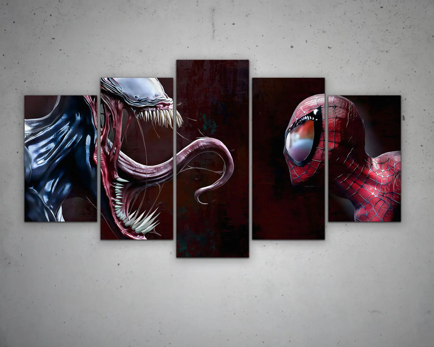 Venom Vs. Spiderman Multicolour Wall Art 