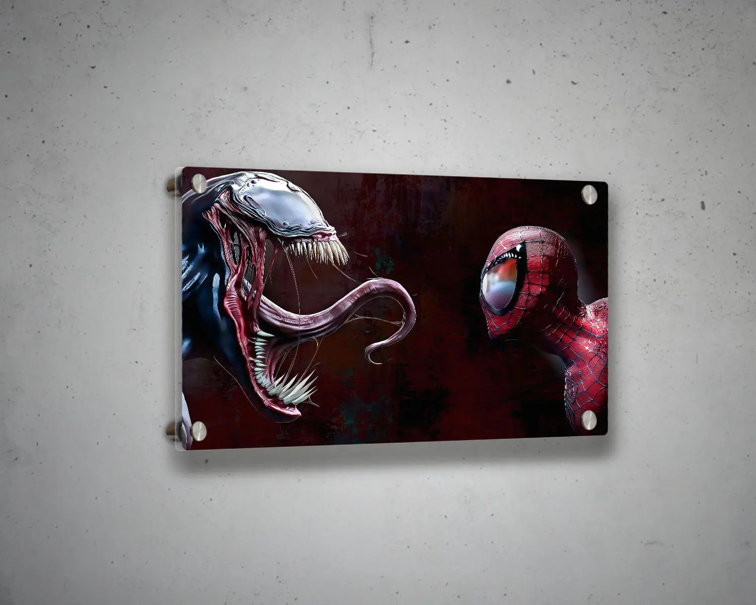 Venom Vs. Spiderman Multicolour Wall Art 