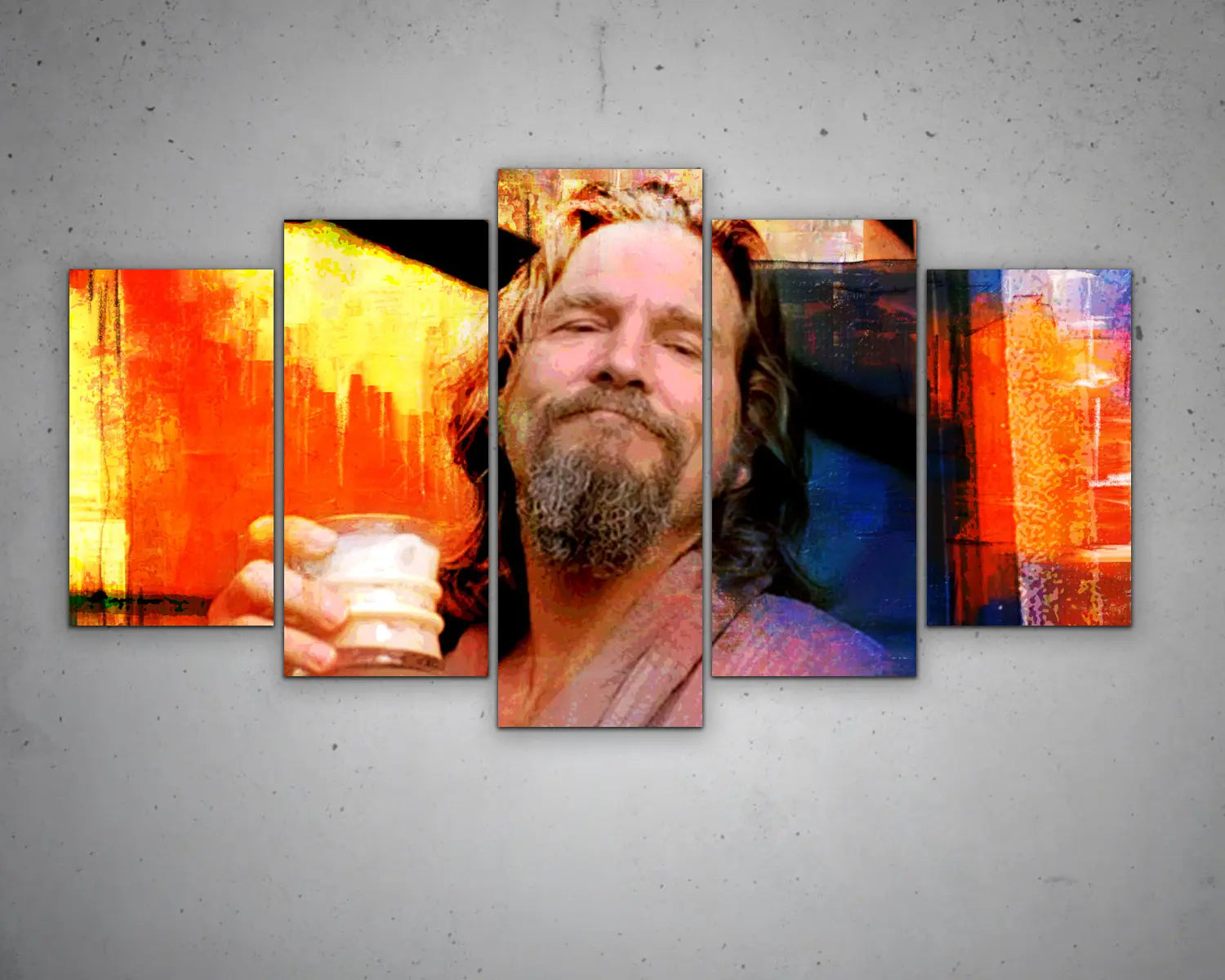 White Russian Multicolour Dude Wall Art 