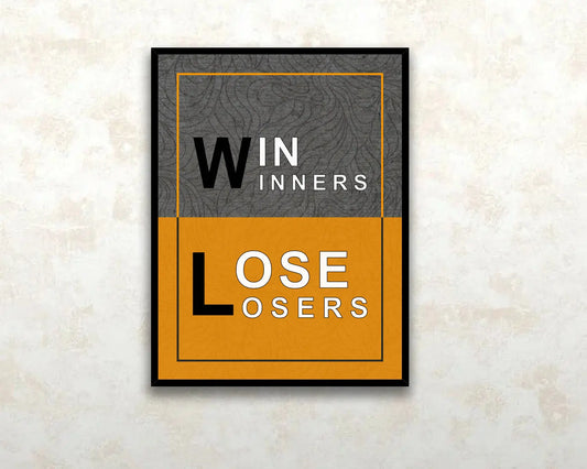 Winners Loosers Canvas Wall Art 