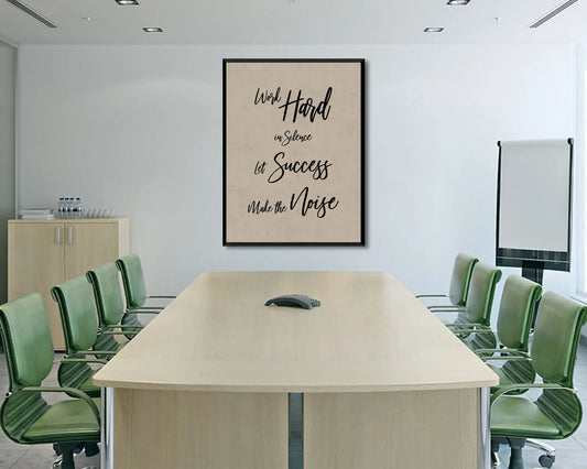 Work hard in silence let success make the noise Canvas Wall Art 