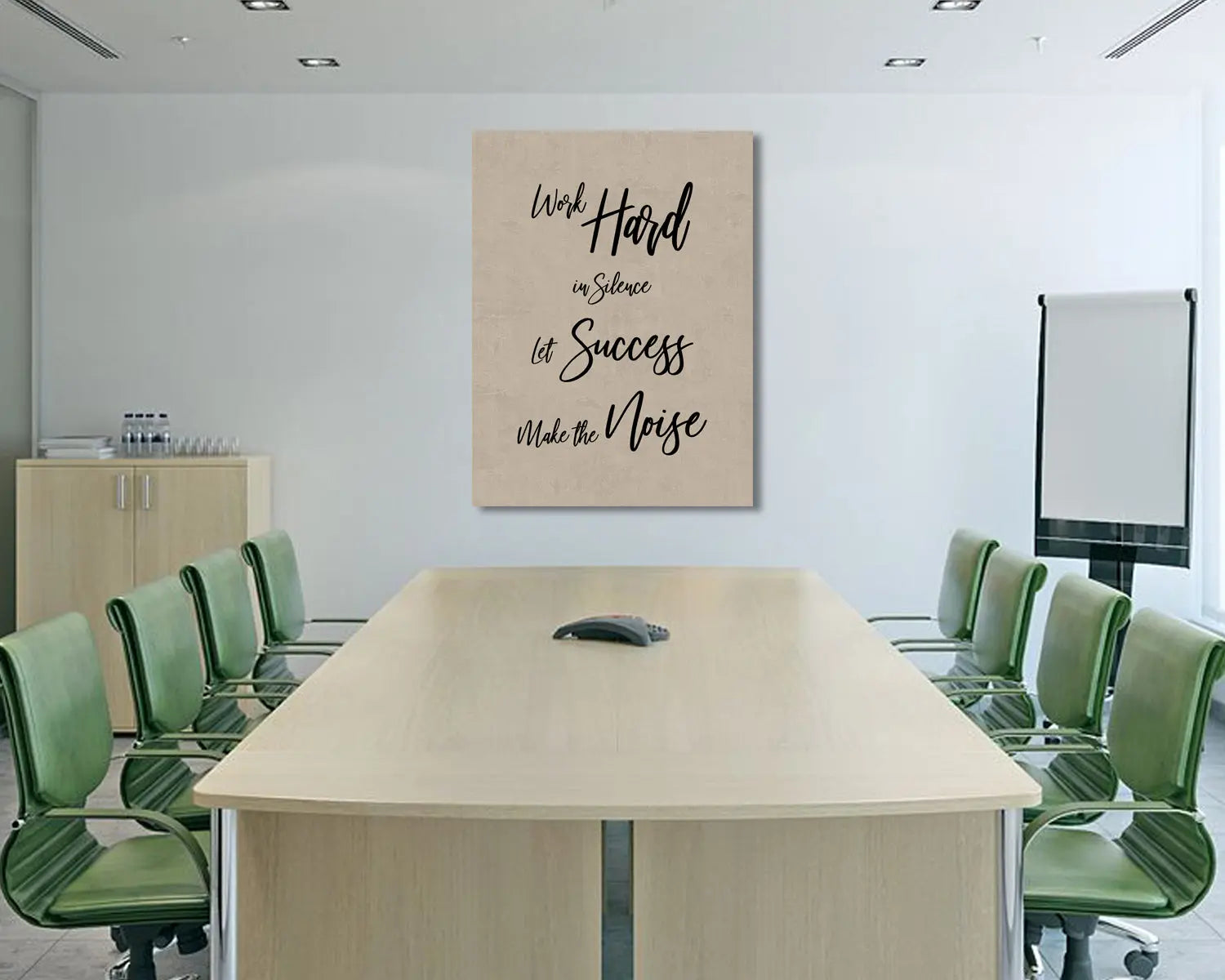 Work hard in silence let success make the noise Canvas Wall Art 