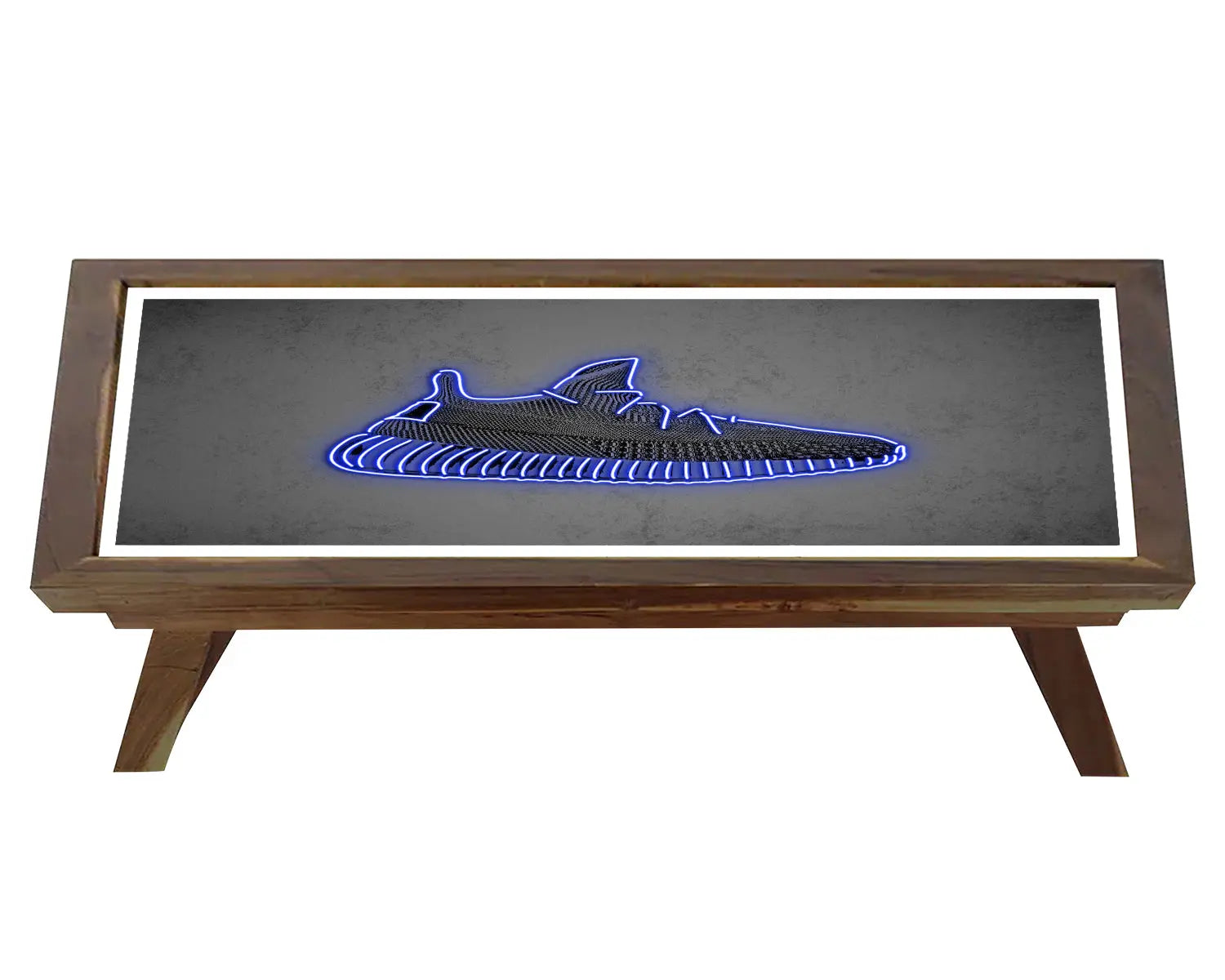 Yeezy Shoes Blue Neon Effect Coffee and Laptop Table 