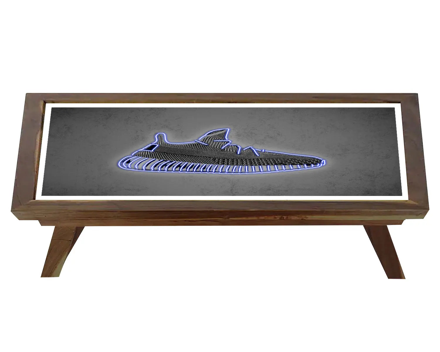 Yeezy Shoes White Neon Effect Coffee and Laptop Table 