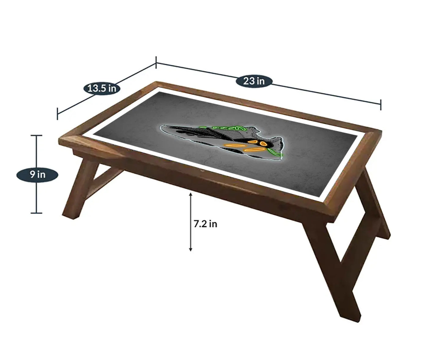 Yeezy Wave Runner Shoes Neon Effect Coffee and Laptop Table 