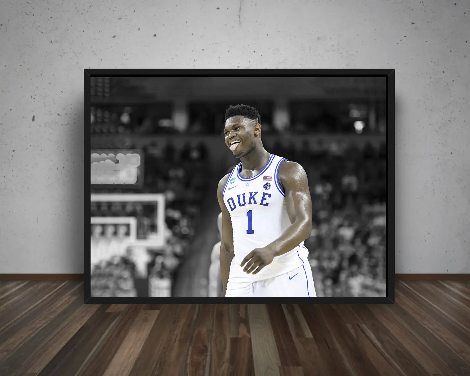 Zion Williamson Black & White Canvas Art 