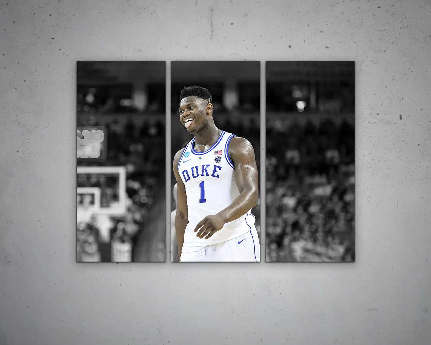Zion Williamson Black & White Canvas Art 