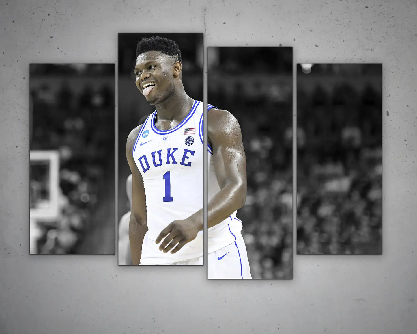 Zion Williamson Black & White Canvas Art 