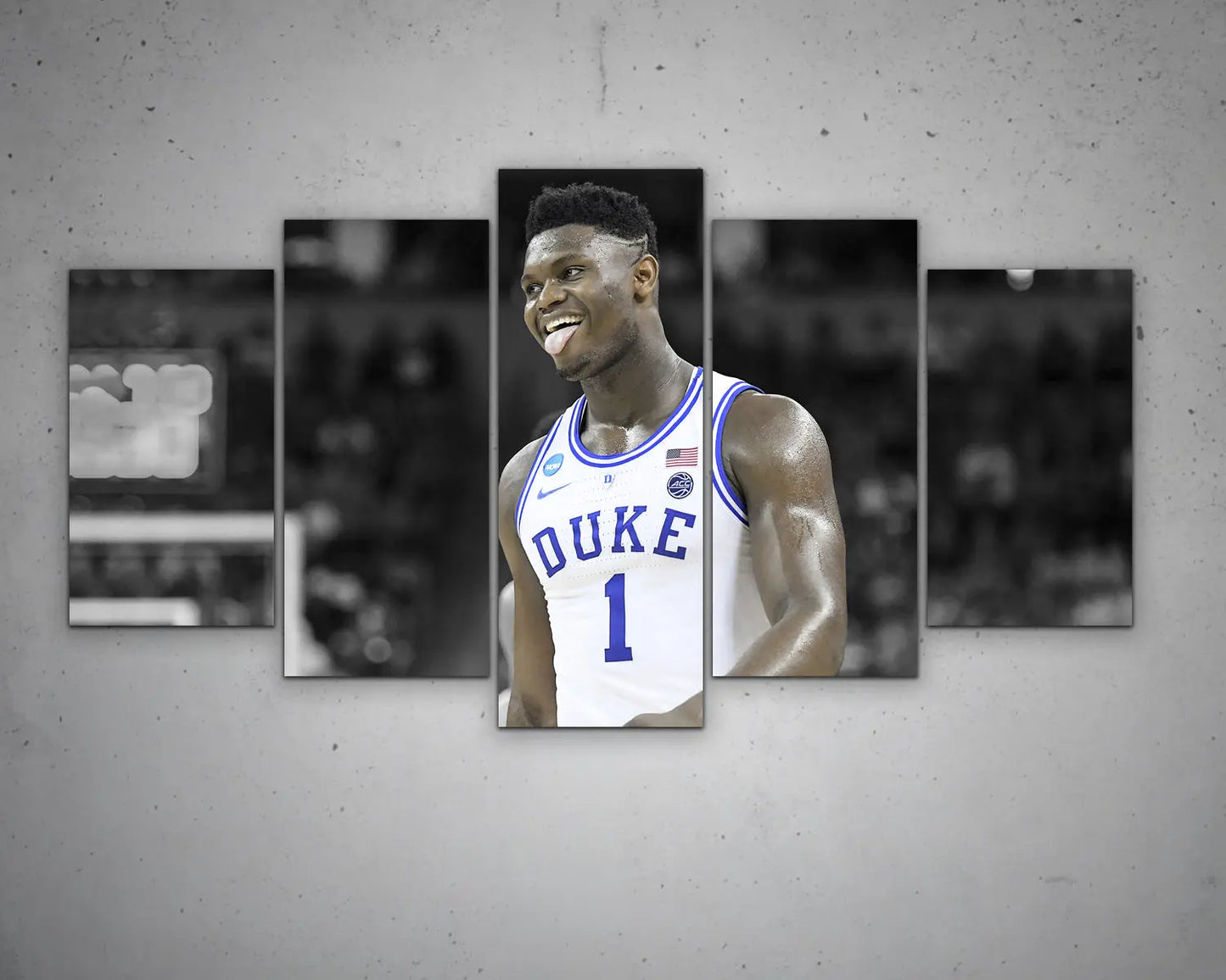 Zion Williamson Black & White Canvas Art 