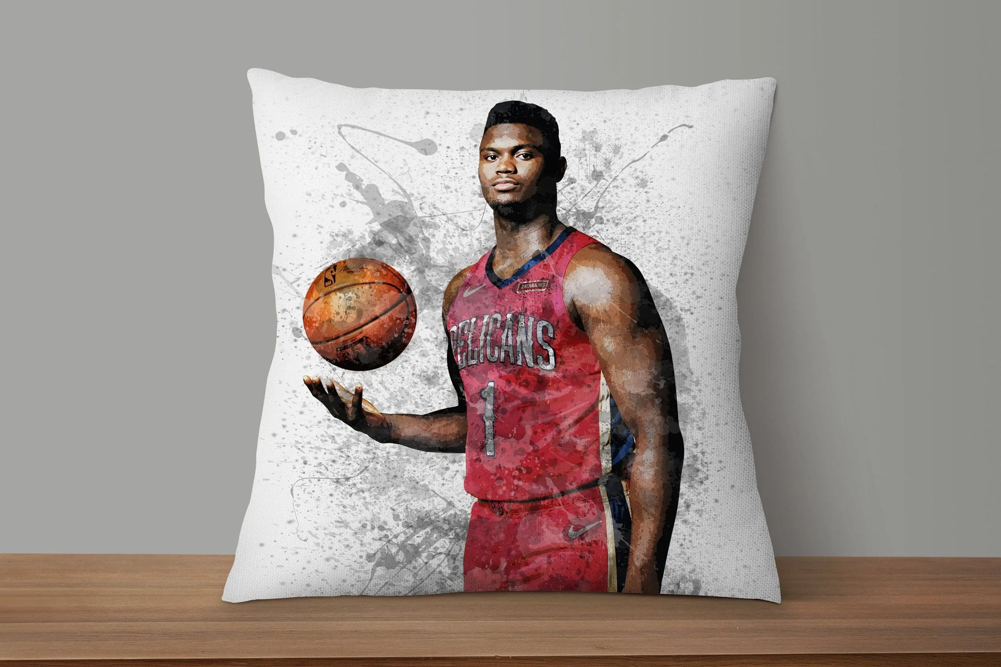 Zion Williamson Splash Effect Pillow 