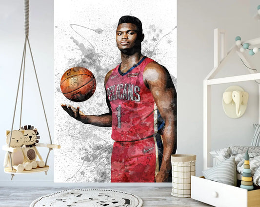 Zion Williamson Splash Effect Wallpaper 