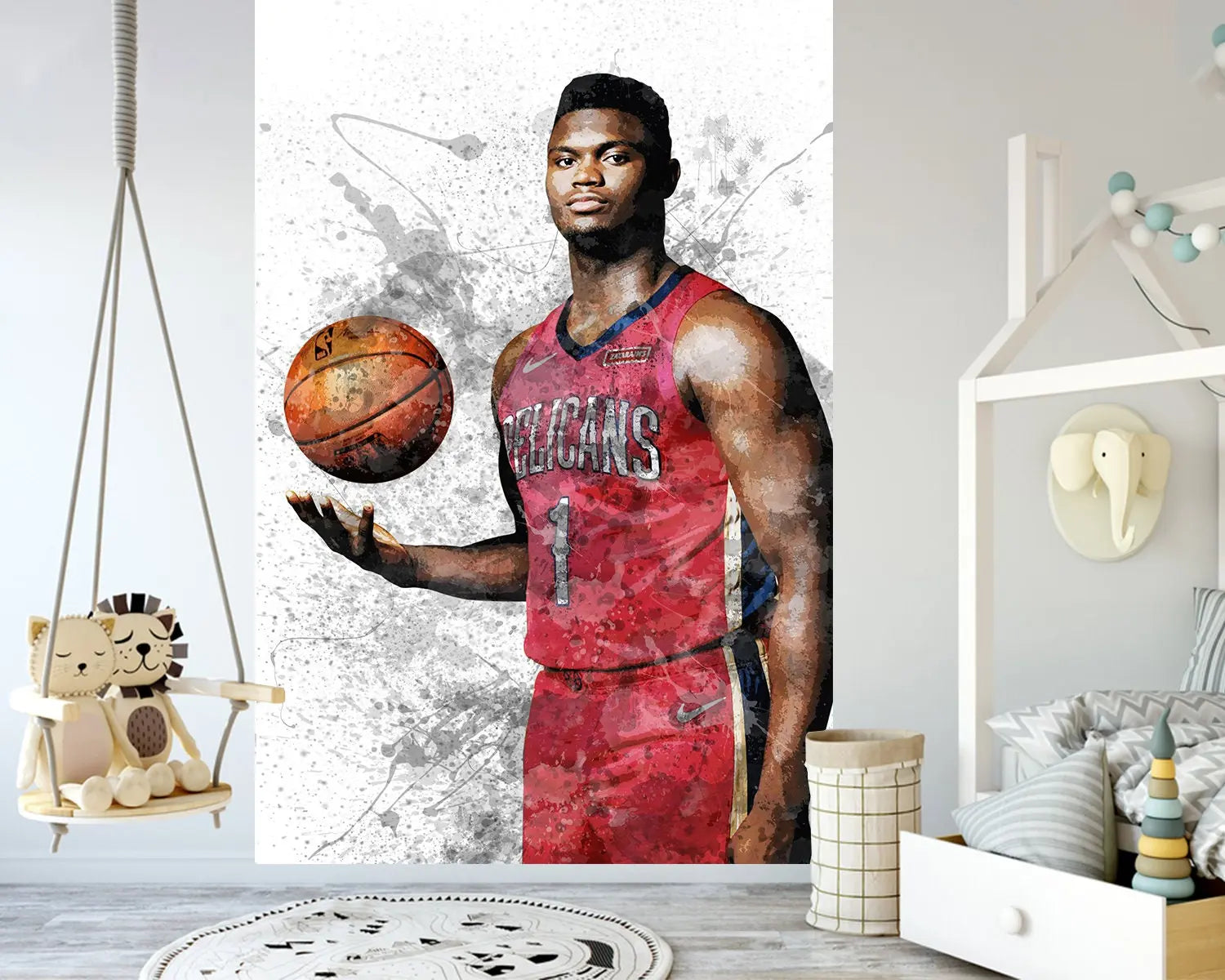 Zion Williamson Splash Effect Wallpaper 