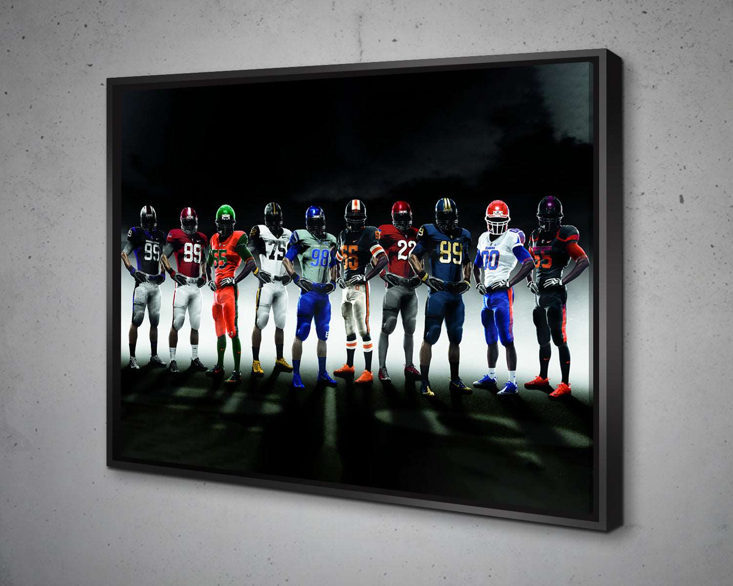 American Football Black & White Canvas Art 