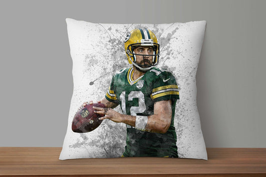Aaron Rodgers Splash Effect Pillow
