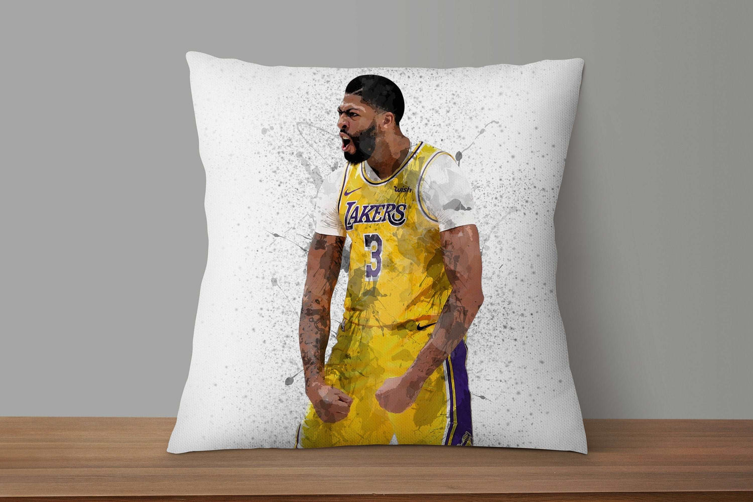Anthony Davis Splash Effect Pillow 