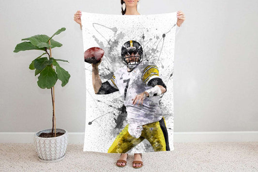 Ben Roethlisberger Splash Effect Fleece Blanket