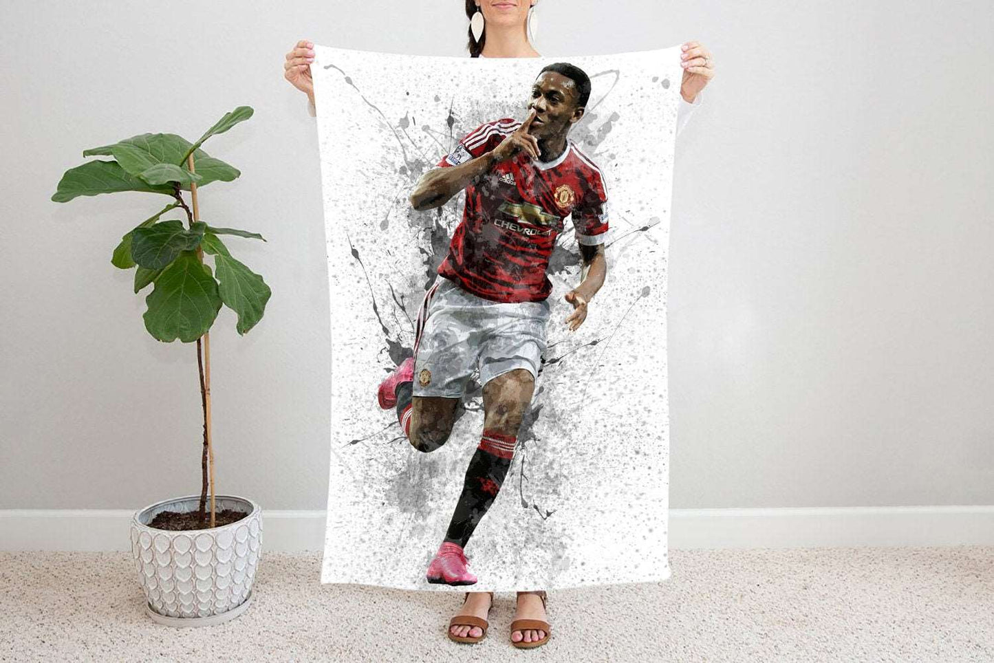 Anthony Martial Fleece Blanket 