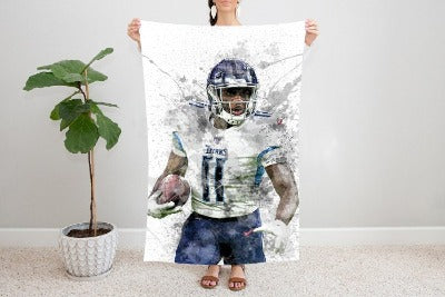 A. J. Brown Fleece Blanket Splash Effect Prints