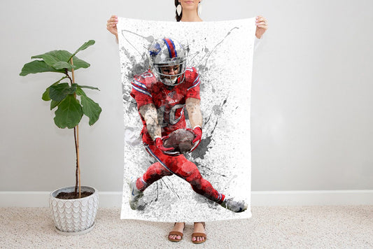 Cole Beasley Splash Effect Fleece Blanket