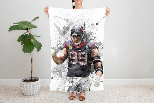 J.J. Watt Splash Effect Fleece Blanket