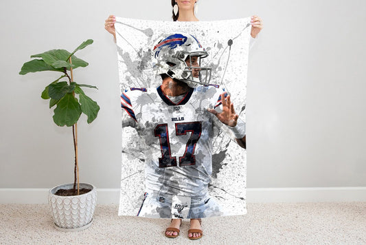 Josh Allen Splash Effect Fleece Blanket