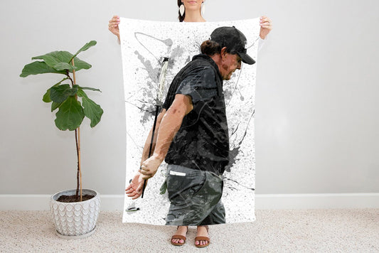 Phil Mickelson Splash Effect Fleece Blanket Style 1